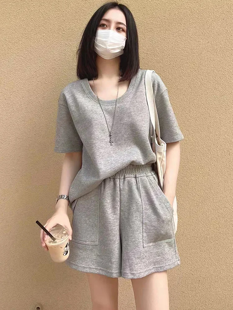 summer-2025-women's-loose-casual-ort-sve-two-piece-set-faionable-slimming-sportswear-cotton-polyester-blend