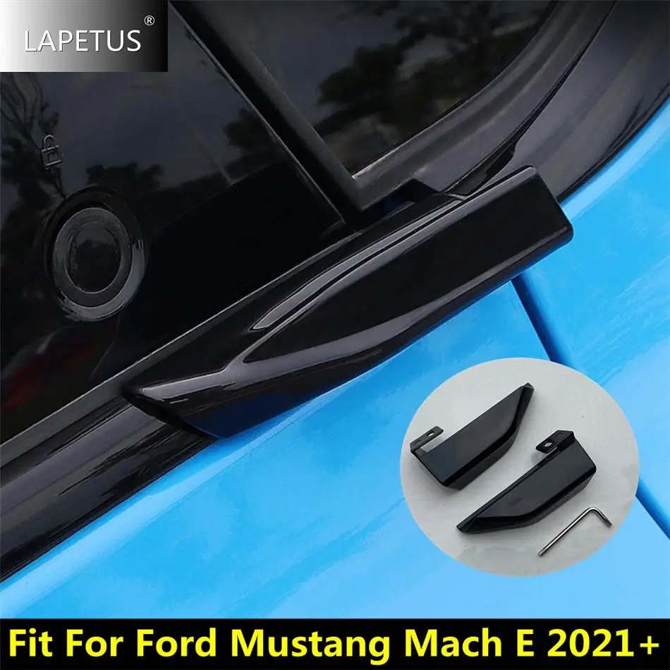 

ABS Black Rear Door Pull Doorknob Handle Bowl Decor Cover Trim For Ford Mustang Mach E 2021 2022 2023 Auto Exterior Accessories