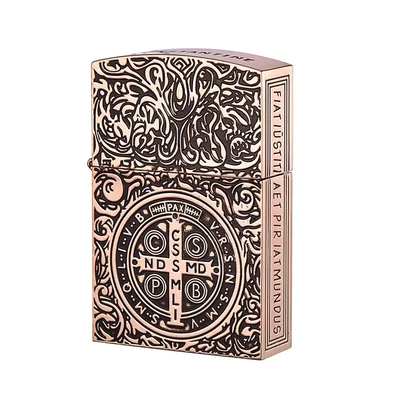 ZORRO Retro High End Waterproof Sealed Armor Constantine Kerosene Lighter Hinge Metal Petrol Lighter Men\'s Gift For Collection