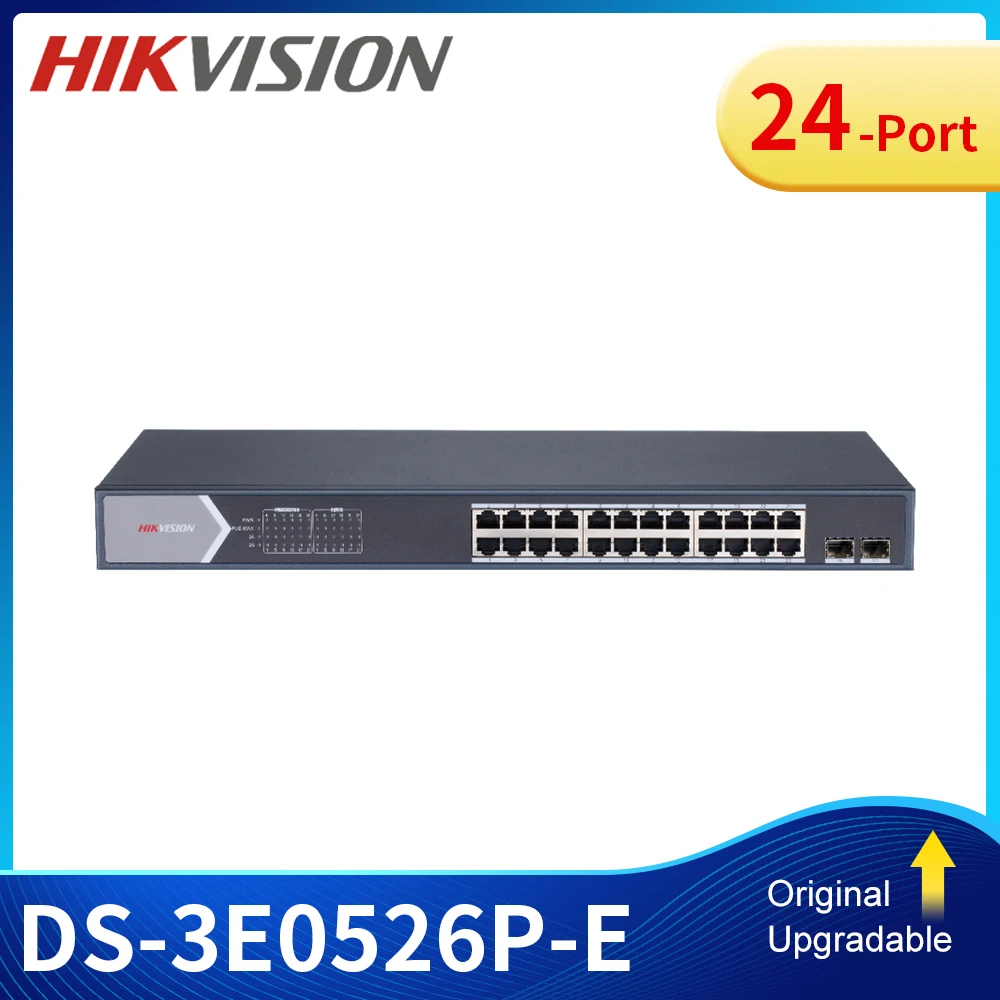 

Hikvision DS-3E0518P-E DS-3E0526P-E Network POE Switch 16 and 24 POE Ports Gigabit Unmanaged IEEE 802.3af, IEEE 802.3at