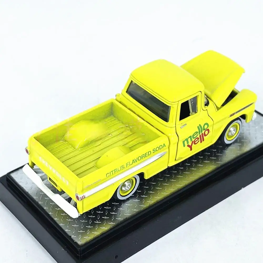 Liga fundido carro modelo coleção, brinquedo verde brilhante, máquinas M2, 1:64, recolhimento de Fleetside, A24, presente