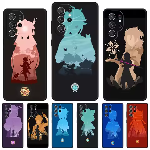 Genshin Impact phone case For Samsung Galaxy S24 S23 S22 Ultra Note 10 20 Plus S8 S9 S10 S20 S21 FE Cover