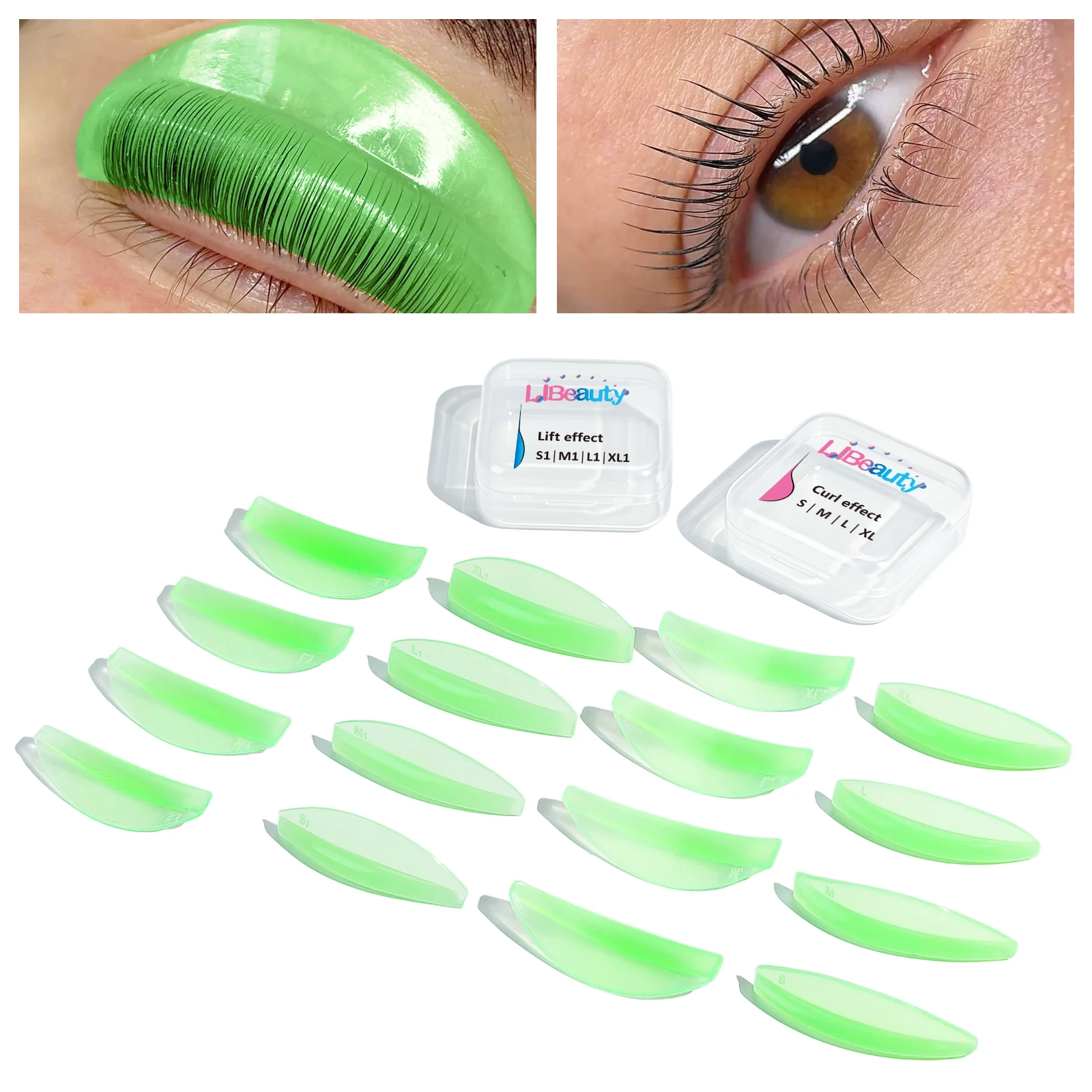 Libeauty 8/16Pcs/4/8 Sizes Eyelash Perm Rods Shield Lash Lift Pad For Eyelash Curling and Lifting Reusable Silicone Makeup Tool