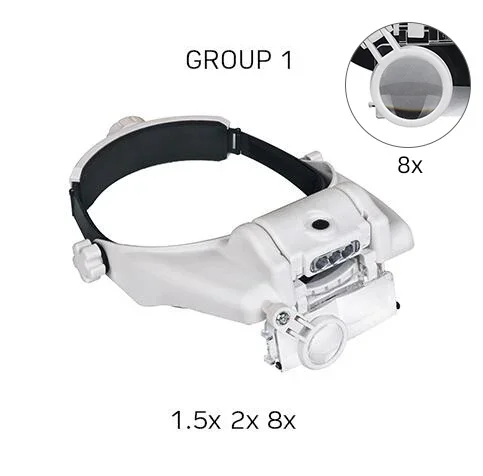 USB Oplaadbare Bril Loep Horlogemaker Reparatie Tool Bril Vergrootglas LED Hoofdband Vergrootglas 1.5x 2x 2.5x 3x 3.5x 8