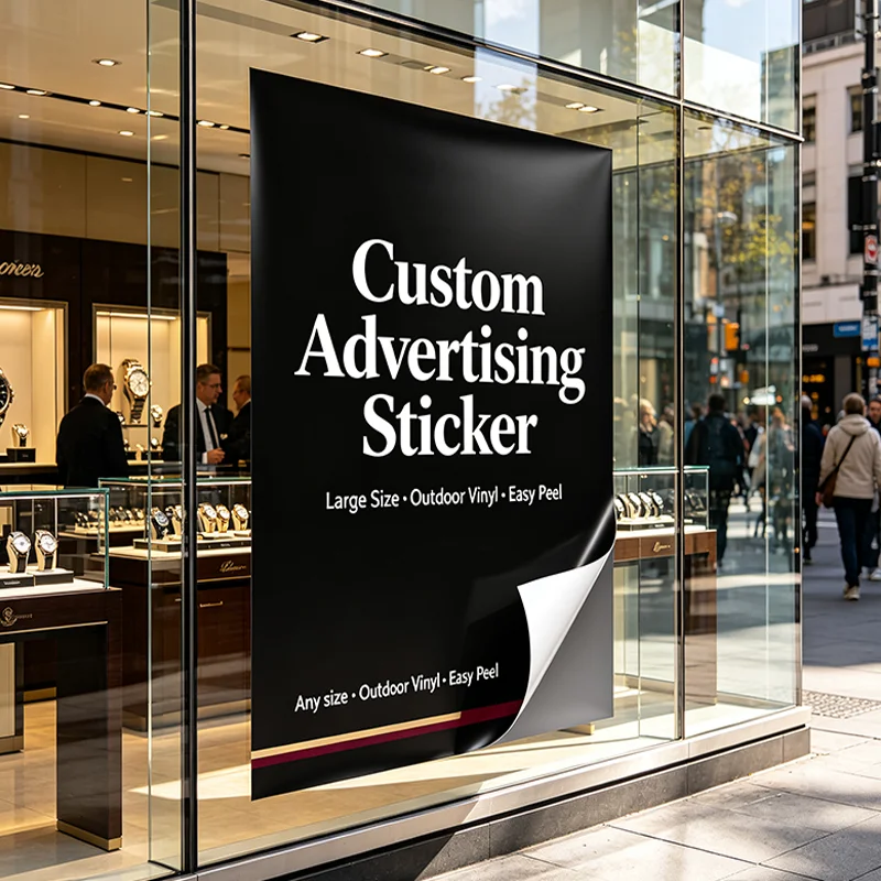Any Size 100cm Custom Sticker Waterproof Decal Amusement Park Lego Store Toy Shop Supermarket Convenience Discount Promotion