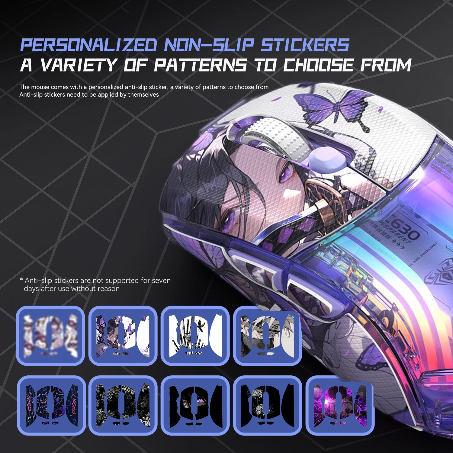 BT+2.4Ghz+Wired Tri-model Optical Ergonomic Mouse RGB Light Magnetic Rechargeable Wireless Gaming Mouse with Anti-Slip Stickers
