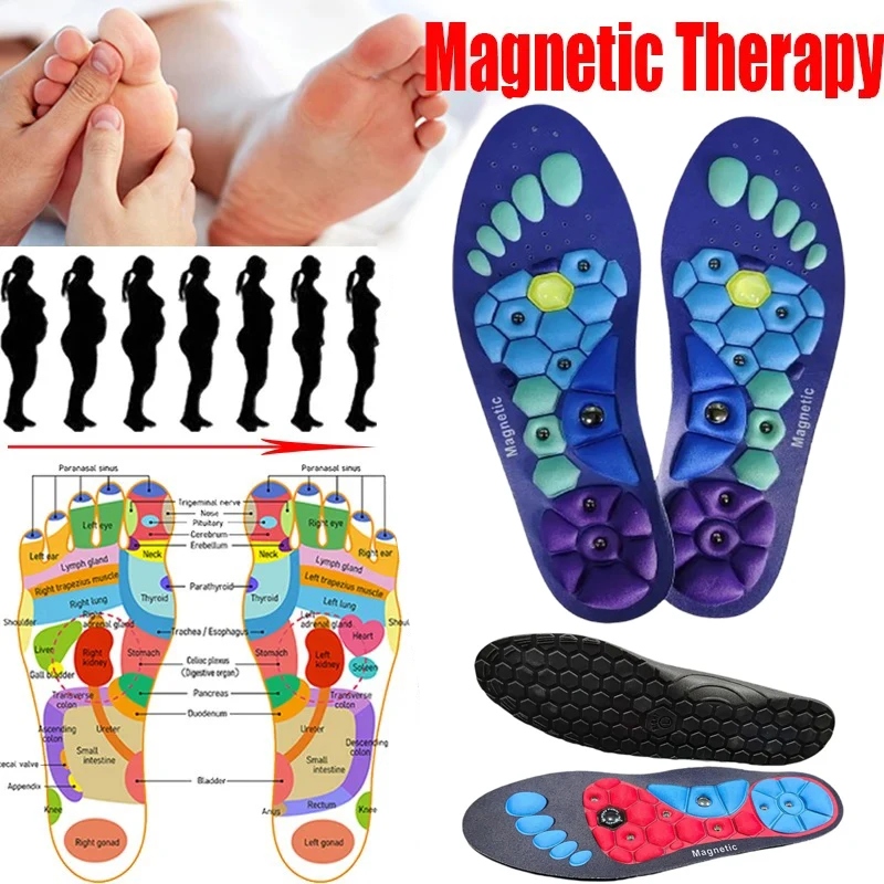 Acupoint Massage Insole Magnetic Insole Running Sports Shock-absorbing Shoe Accessories Customizable Magnetic Therapy Insole Pad