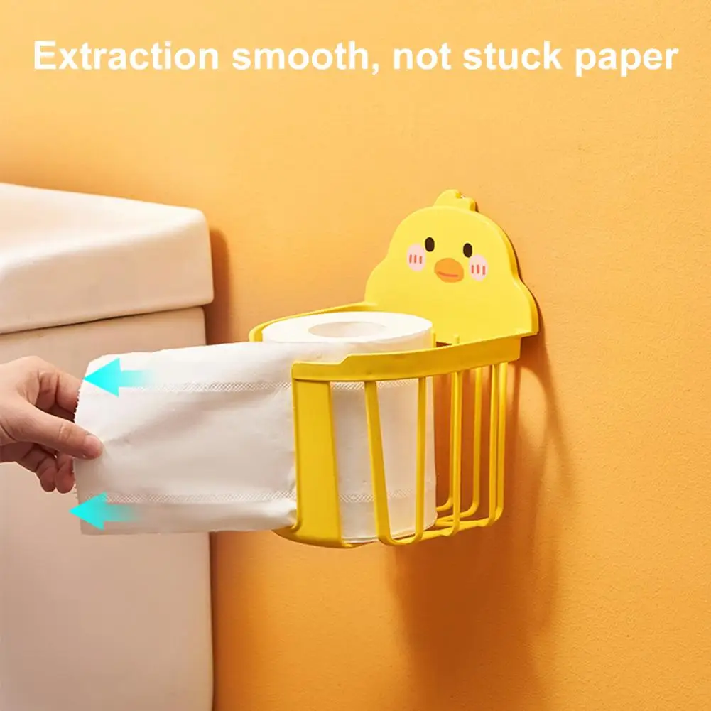 Roll Paper Holder Excellent Wall-Mounted Toilet Roll Paper Storage Holder Practical Paper Organizer Shelf