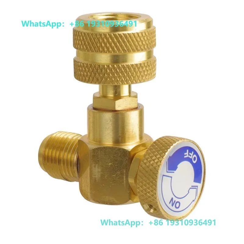 90 Degree Air Conditioning Charging Safety Valve R32 R410A Refrigerant Valve Adapter AC Freon Charging Repair Tool