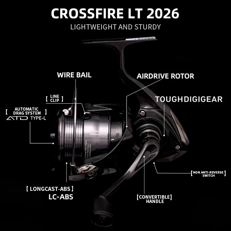Daiwa Crossfire CS LT Carrete Ligero Potente – LC-ABS Bobina Metálica - imagen 2