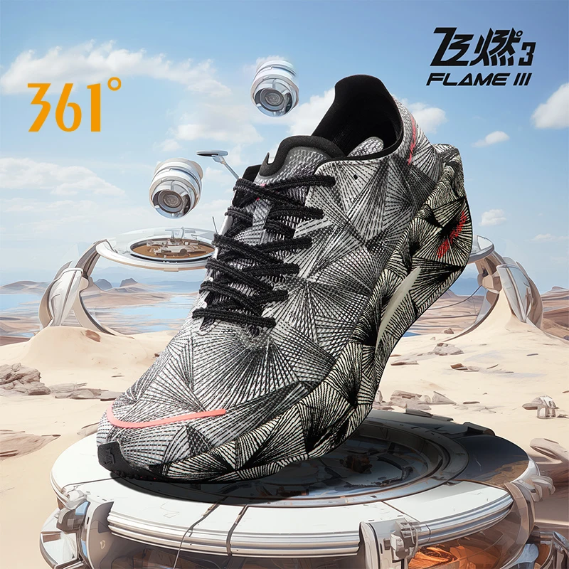 

361 Degrees FLAME 3.0 Men Women Carbon Plate Racing Running Shoes Support Stable Breathable Wear-resistant Sneakers 672422233F