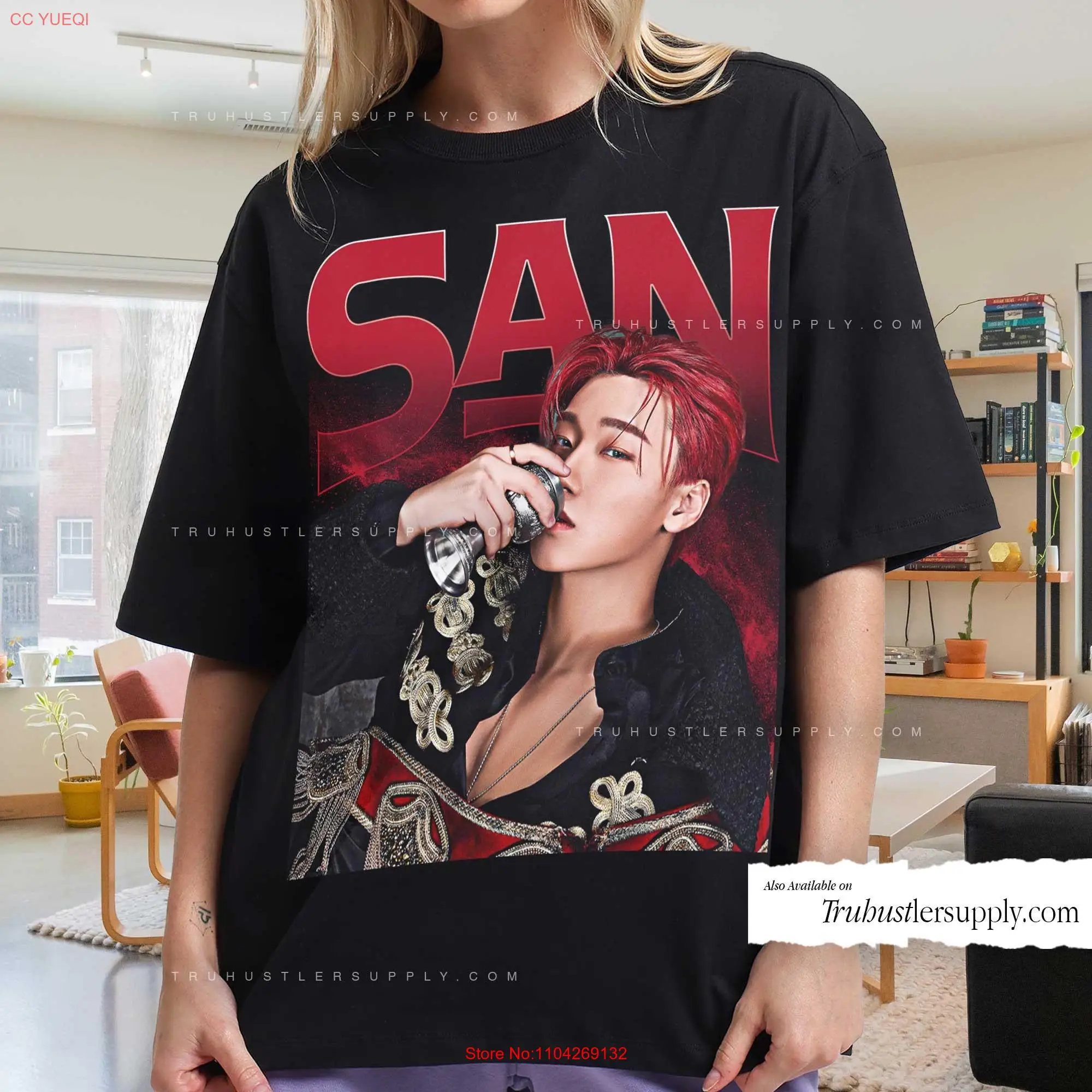 Choi San Ateez Kpop Inspired T Shirt Retro Bootleg Vintage for her Birthday long or short sleeves