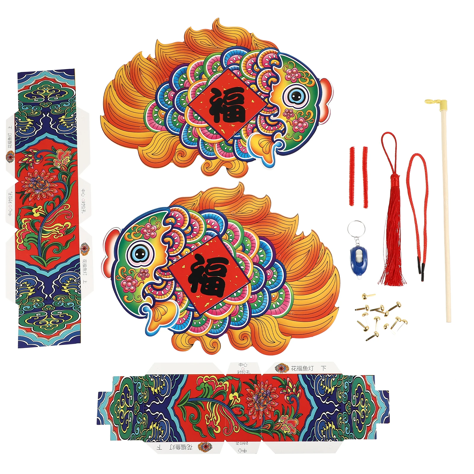 

Cartoon Fish Paper Lantern Decorative Hanging Party Lamp for Home Office Shop Balcony Sturdy Durable Foldable Storage Long Term