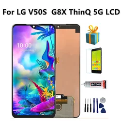 AMOLED Display for LG G8X ThinQ V50S ThinQ 5G Screen Replacement Digitizer Assembly LM-V510N LCD Display Replacement with  Kit