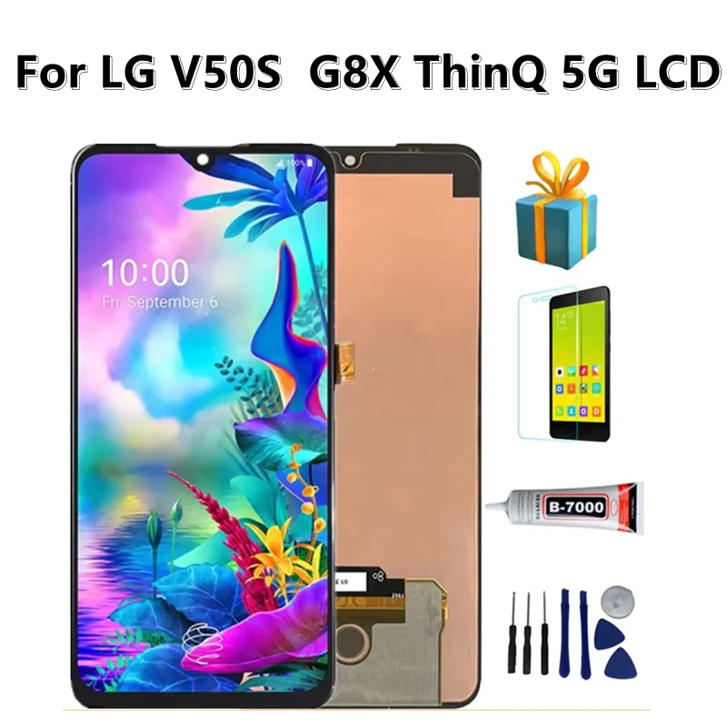 AMOLED TFT Display for LG G8X ThinQ V50S ThinQ 5G Screen Replacement Digitizer Assembly LM-V510N LCD Display Replacement with