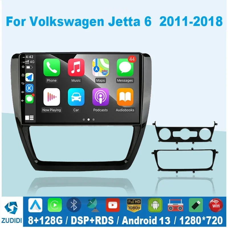 

Android 13 2Din Car Radio For Volkswagen VW Sagitar Jetta 6 Bora 2011-2018 Multimedia Player Carplay stereo DVD Head unit