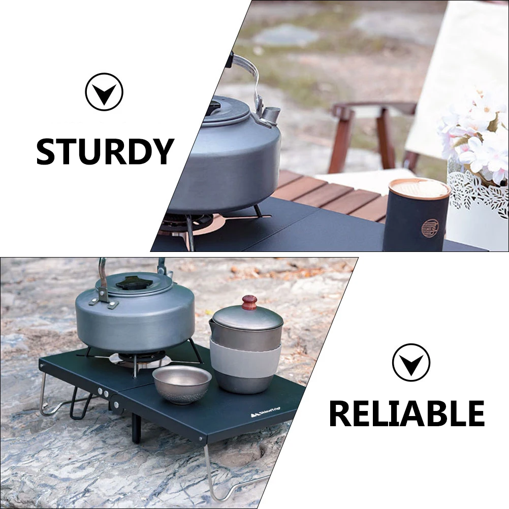 

Portable BBQ Table Camping Grill Rack ganizer Storage Hiking Outdoor Folding Table Useful Mini Kitchenware Cookware Display