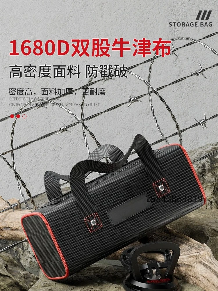 Electrical Tool Bag Durable, Portable Thickened Abrasion Resistant Canvas Multifunctional Woodworking Small Storage Bag