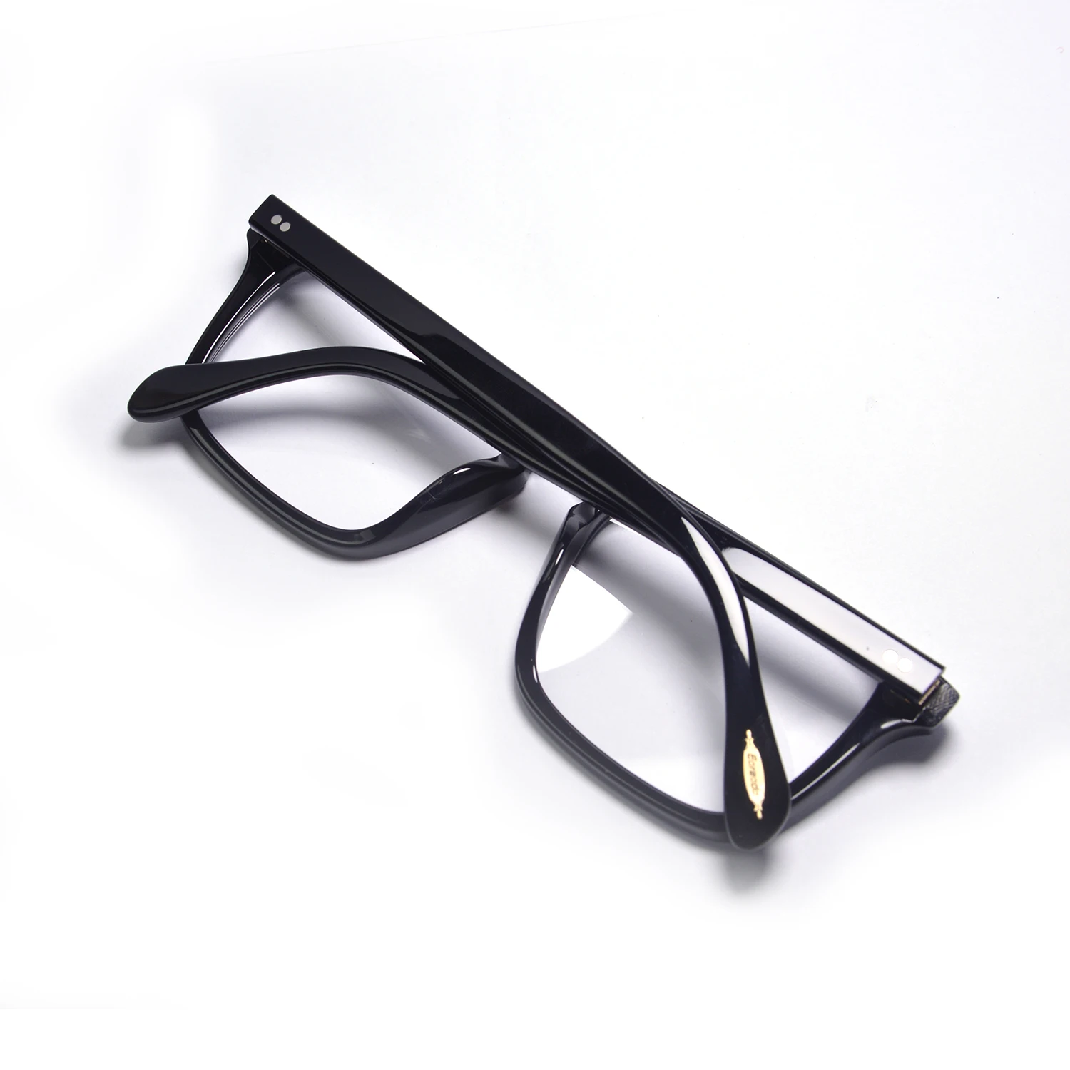 Iron Man Eyeglasses Frame Rectangle Square Acetate Frame for Men Black Prescription Glasses Frame Robert Downey  Jr. Eyewear