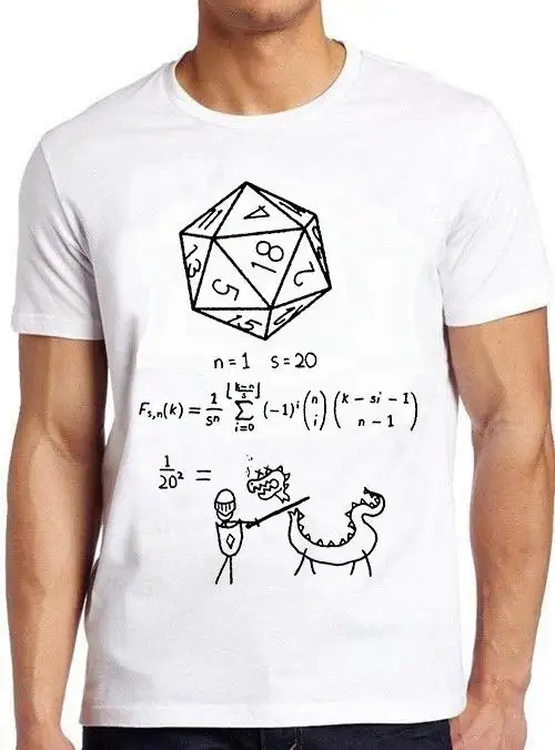 The Science of 20 Sided Dice DnD D20 Art Meme Funny T Shirt Style Gamer Cult Movie Music 1086