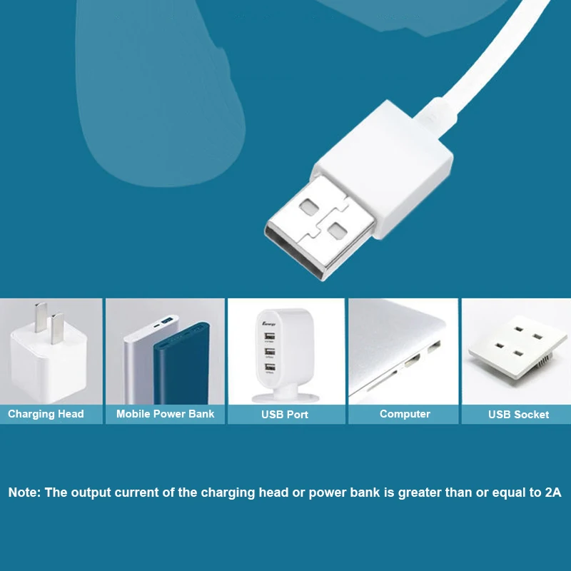 Ventilador de techo silencioso de 6 aspas alimentado por USB, ventilador colgante de 4 velocidades para cama de camping, cama de dormito, tiendas de campaña colgantes para exteriores