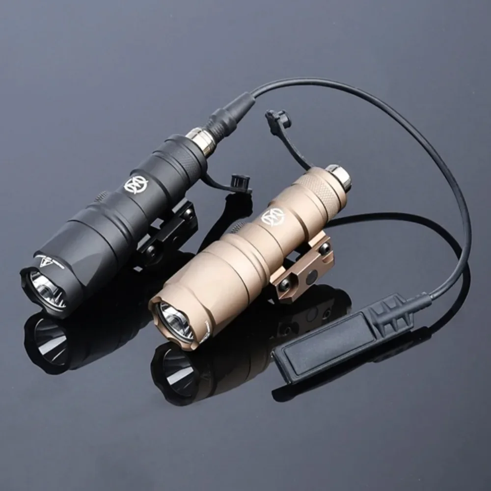 M300A Tactical LED Flashlight Weapon Gun Light with Dual Function Pressure Switch Outdoor Hunting for M-LOK Keymod 20mm Rail