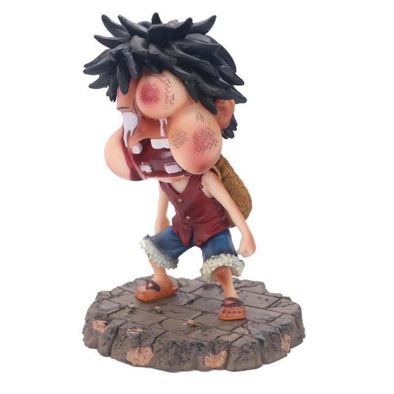 FigureCrazy One Piece Figure Luffy Funny Fat Face Swelling Ver. PVC Action Figures OP Luffy Zoro Sanji Ace Robin Nami Model Toys