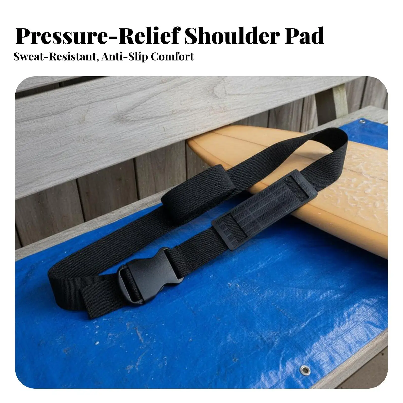 Surfboard Carrying Strap Minimalist Design Adjustable Nylon Strap Sturdy for