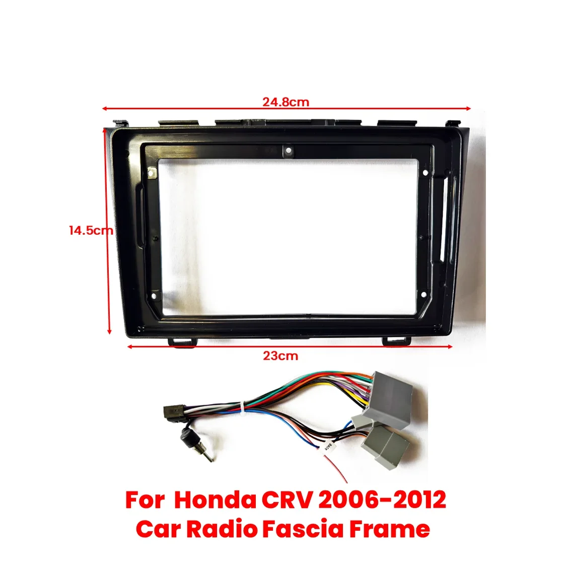 Car Radio Panel 9 Inch Frame Car Radio Panel for Honda CRV 2006 2007 2008 - 2010 2011 2012 Wiring Harness Frame