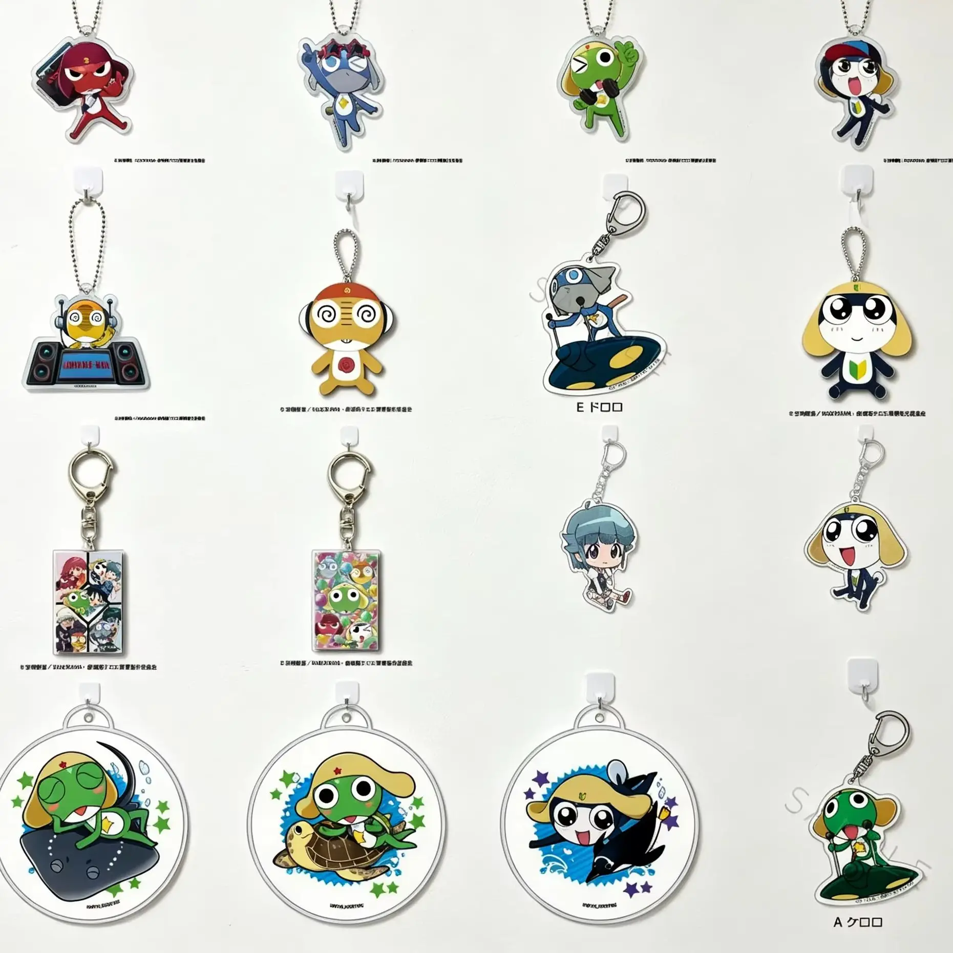 Anime Keroro Gunso Dororo Q-style Acrylic Pendant Keychains Accessories Goods Collection Bag Decorations Fans Gifts