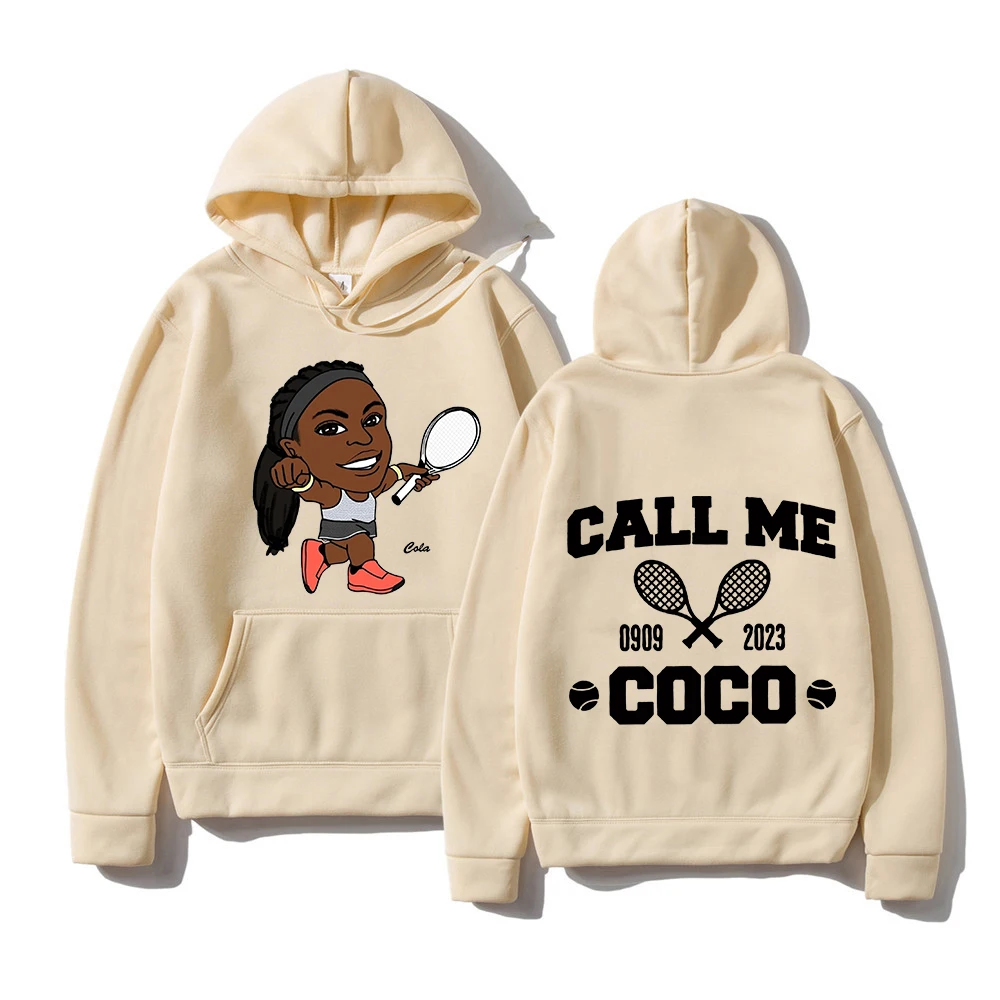 

Coco Gauff Letter Print Clothes Men/women Prevalent Street Casual Sweatshirt Brand Fashion Pullovers Autumn/winter Fleece Hoodie