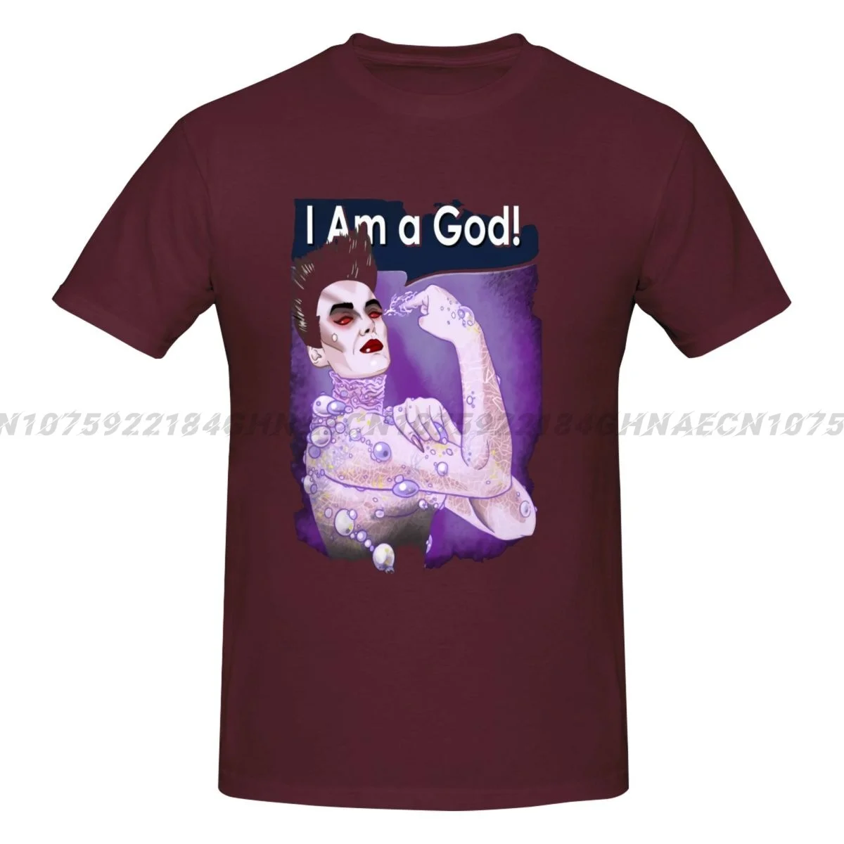 I Am a God Ghostbusters T Shirt For Men Summer Cotton Tops Solid Colors Blank Tshirts O-neck Men Clothing Plus Size