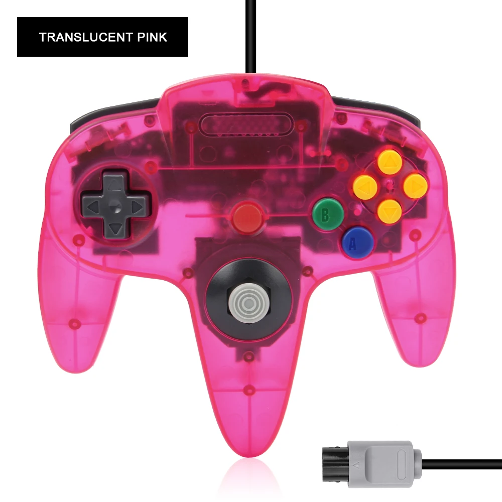 8 kleuren bedrade gamepad voor N64 console Joypad-bediening voor N64 klassieke joystick retro gameconsole gamepadaccessoires