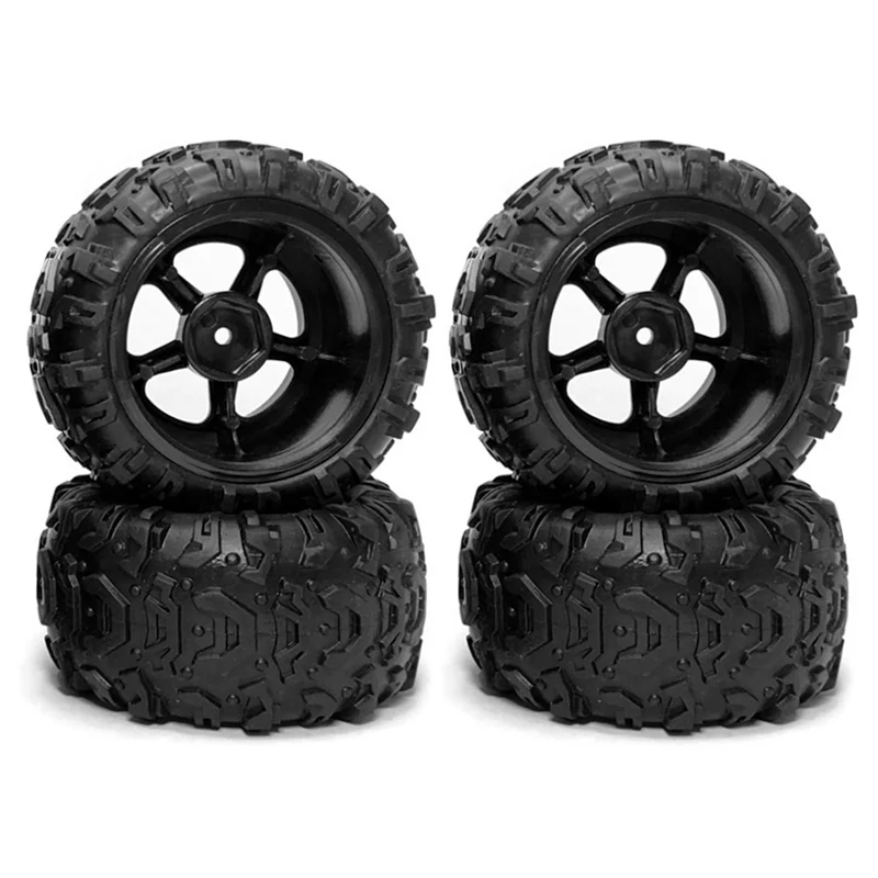 4Pcs Rubber Tire Wheel Tyre for DeeRc 9300 9310 PXtoy 9300 9302 9303 9304 1/18 RC Car Spare Parts Accessories