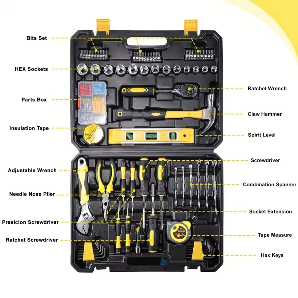 108 Pcs/set Acmount Tool Kit  Home Tool Kit DIY Household Tool Sets for Home Repair and Maintenance