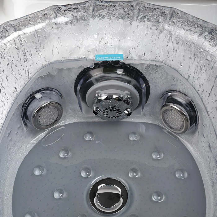 أثاث صالون الأظافر الحديث بدون أنابيب دوامة سبا باديكير كرسي فاخر القدم سبا تدليك كرسي مانيكير