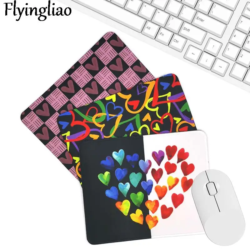 Love Heart Mouse Pad Desk Pad Laptop Mouse Mat for Office Home PC Computer Keyboard Cute Mouse Pad Non-Slip Rubber Desk Mat