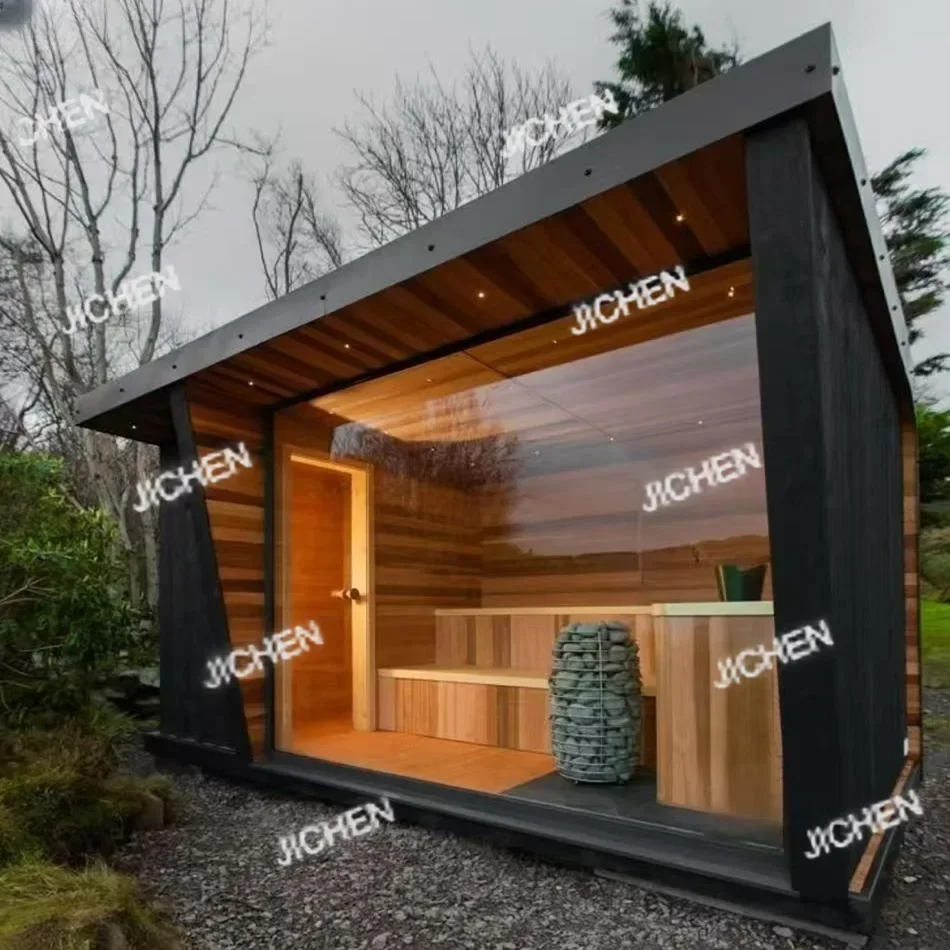 

JC Sala de sauna a l'aire liure Sala d'onda de lutz a l'aire liure Sala de vapor a l'aire liure