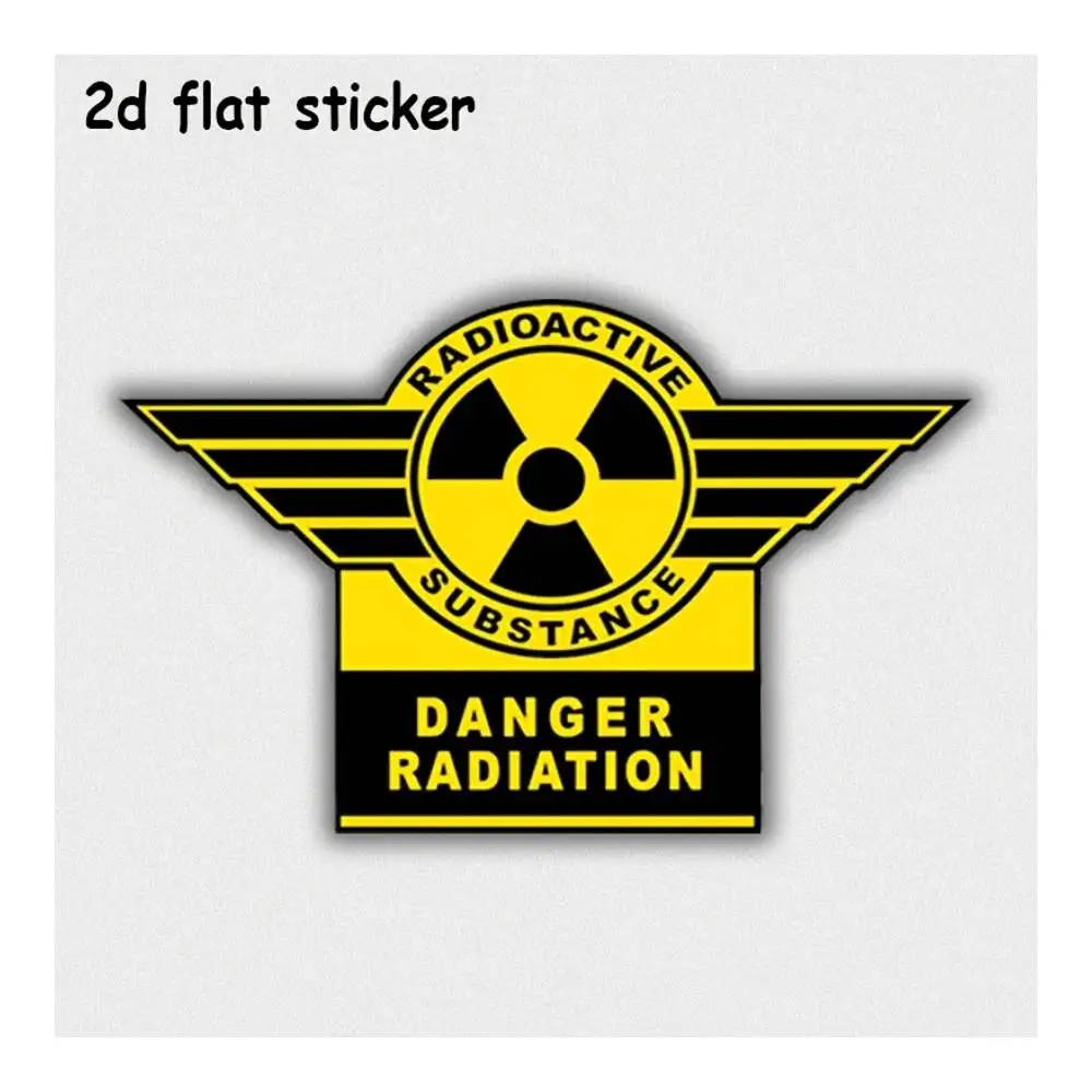 Radioactive Danger Warning Vinyl Sticker For Car Laptop Window Door Fridge Water Bottle