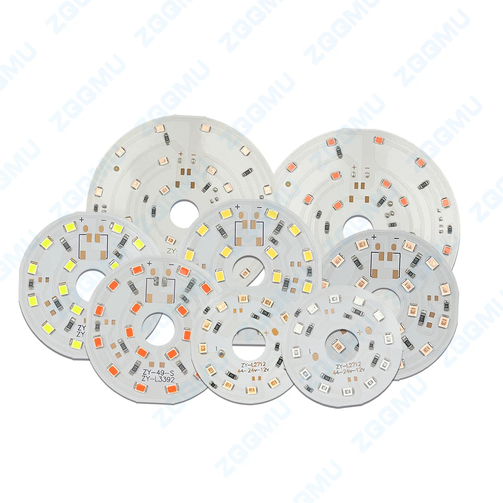 LED 램프 비즈 보드 2835 SMD, 12V 전구 다운라이트 적합한 램프 보드 PCB, DC12V, DC24V, 10 개/배치, 3W, 5W, 9W, 12W