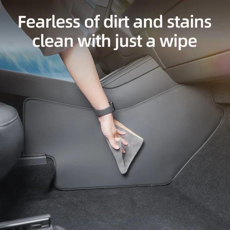 แผ่นกันรอยหนังสำหรับคอนโซลกลาง Tesla Model 3 Y Juniper ป้องกันรอยขีดข่วนและสิ่งสกปรก อุปกรณ์เสริมป้องกันพื้นที่วางเท้า