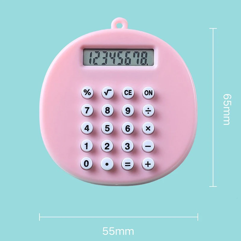 Small Calculator Plastic Pocket Calculator Clear Number Cute Shape Durable Handheld Portable Mini Calculator