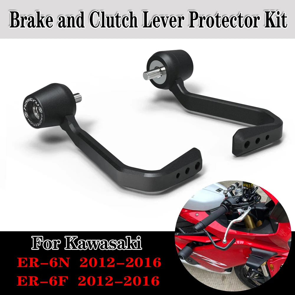 Motorcycle Brake and Clutch Lever Protector Kit For Kawasaki ER-6N ER-6F 2012-2016