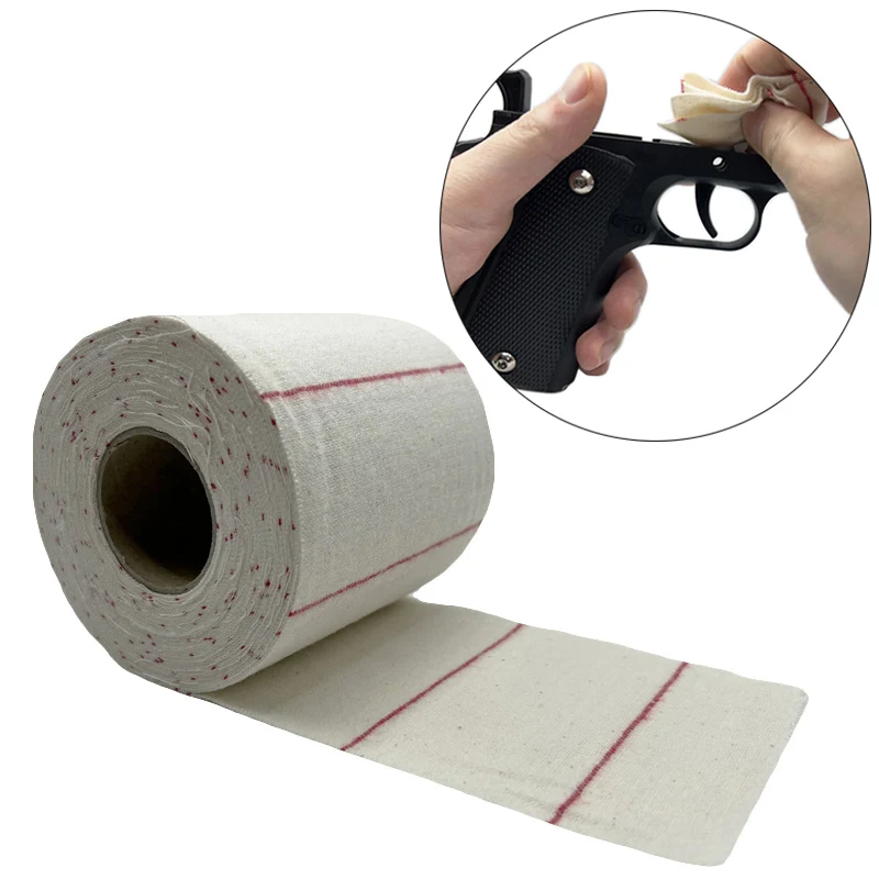 

10M Gun Cleaning Cloth Patches 5cm/10cm Wide Cotton Cleaning Kit for Rifle Handgun Pistol Shotgun Hunting Gun Accessories