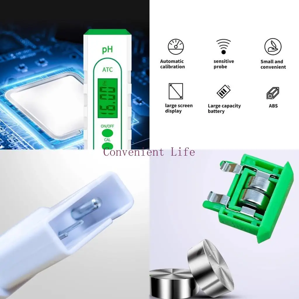 L1EE Medidor acidez Monitores calidad agua digital Tester 0-14 para acuarios Agua piscina
