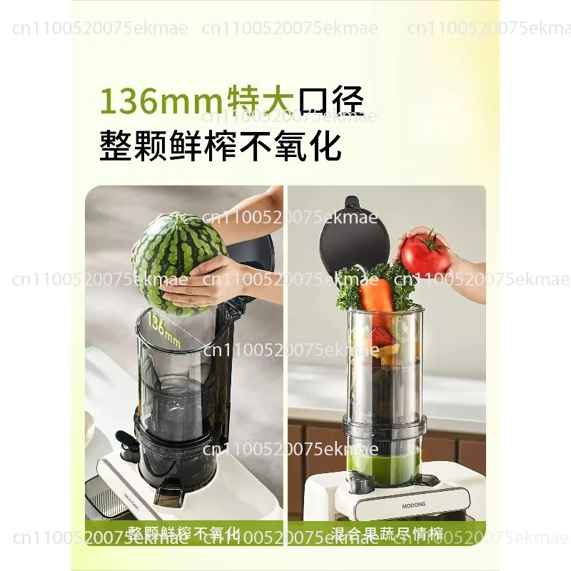 Juicer with Pulp Separation, Home-use Fully Automatic Slow-press Juicer with Large Feed Chute, Easy To Clean