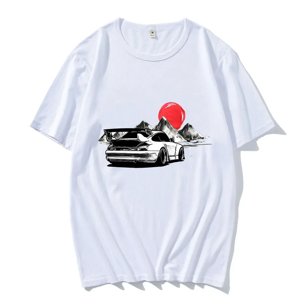 

JDM Rcing Cr rinting T-hirt Cul хлопок высокое качество Tee-hirt ummer ring Grhic rinting Clothing