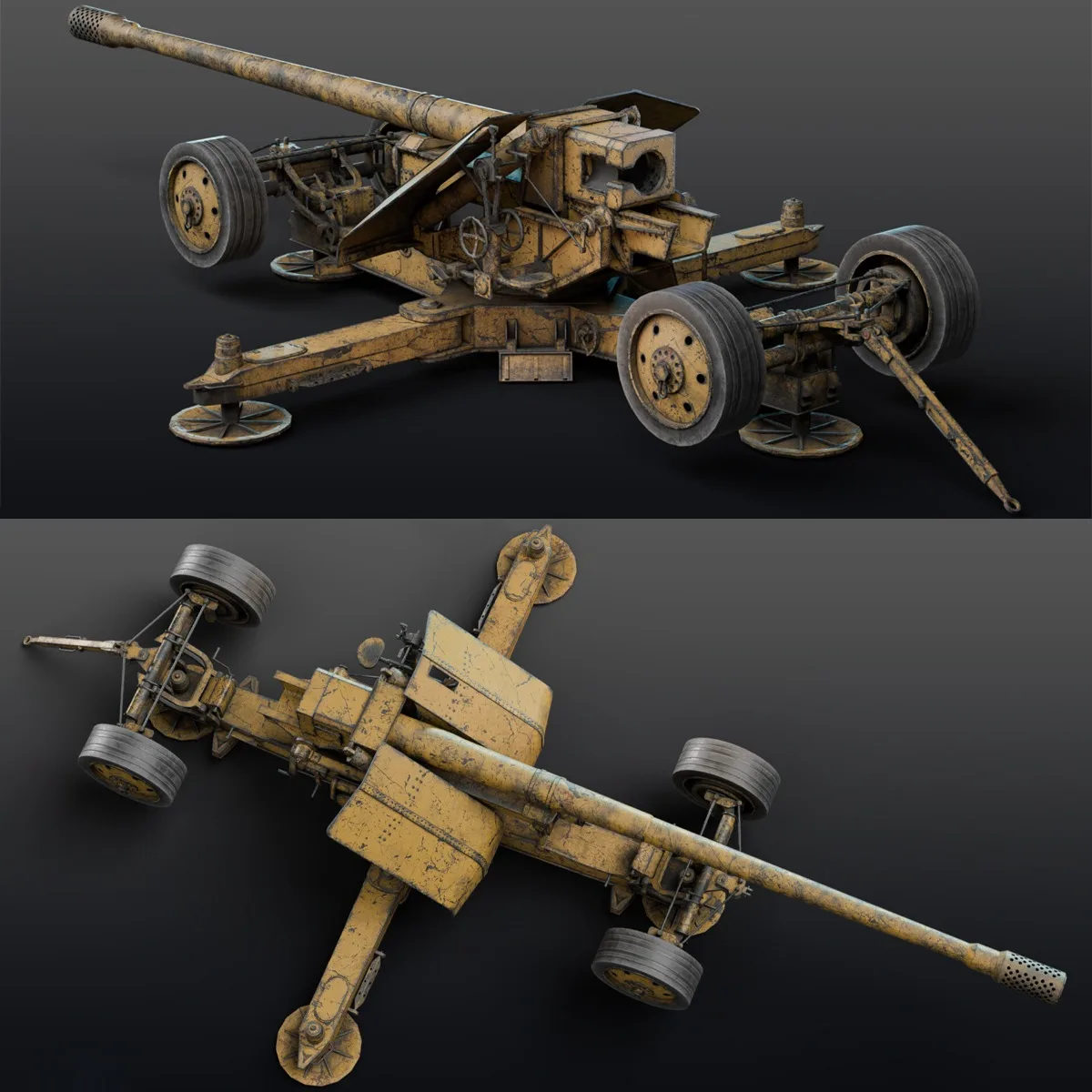 

L3526 Great Wall хобби собрать 1/35 немецкий Krupp 12,8 см Pak 44, высокоскоростной антибак-пистолет