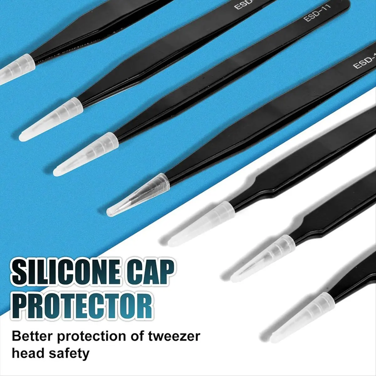 [For Wholesaler]10Pcs Tweezers Set, Upgraded Anti-Static Stainless Steel Tweezers for Craft, Electronics, Jewelry-Making view 6