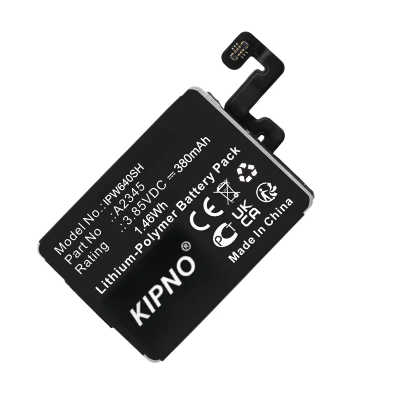KIPNO Smartwatch Battery 3.85V 380mAh A2345 for Apple Watch Series S6 40mm,  380mAh A2327 for Apple Watch Series S6 44mm